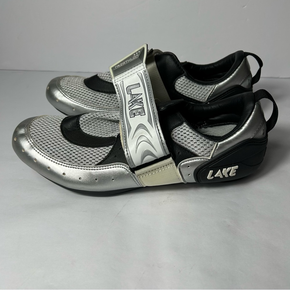 Lake CX110 Triathlon Cycling Shoes Womens 43 EUR 11.5 US Silver Performance